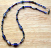 Blue Dichroic Glass Necklace