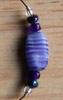 Blue Stripe Glass Necklace