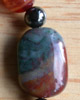 Carnelian and Hematite with Agate Center Stone