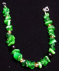 Green glass bracelet